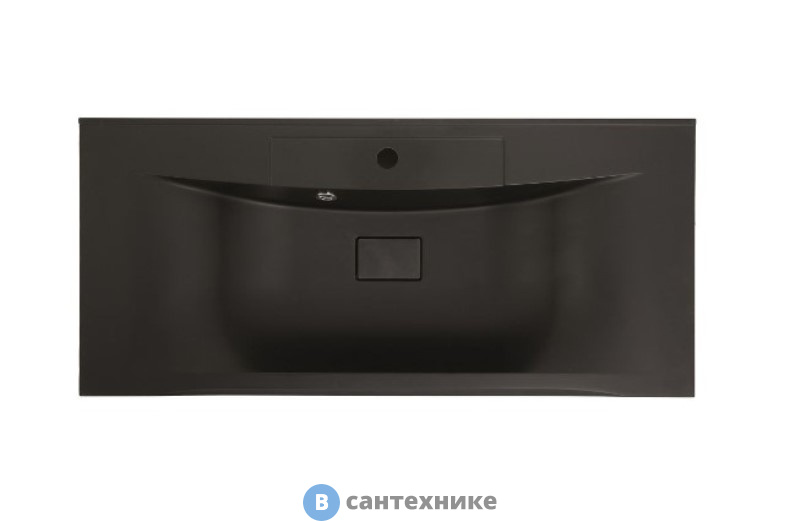 Раковина Art & MAX AM-LAV-1000-MR-FP-Nero из искуственного мрамора