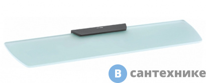 картинка Полка WasserKRAFT Elbe K-7224 стеклянная металл, закаленное матовое стекло, PVD покрытие