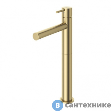 картинка Смеситель Cezares LEAF-LC1-L-SR для накладной раковины однорычажный, с донным клапаном, Sunrise