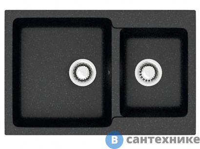 картинка Кухонная мойка AZARIO Grand (765х500х190) чёрный, сифон + герметик (CS00079903)