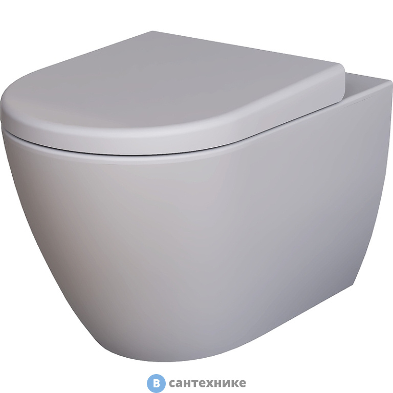 Унитаз подвесной Ambassador Queen 113T20301R (570*360*400) серый матовый, безободковый, без сиденья