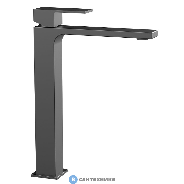 Смеситель Vincea Cube VBF-1C02GM для раковины, однорычажный, вороненая сталь