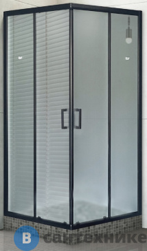 картинка Душевой уголок Royal Bath RB HPD-C-BL 115х115х185 (матовое) (RB115HPD-C-BL), без поддона