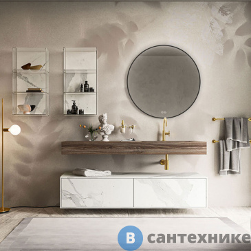 картинка Зеркало Vincea VLM-3DE800B-2 800x800 c сенсорным выключателем и диммером, антизапотевание