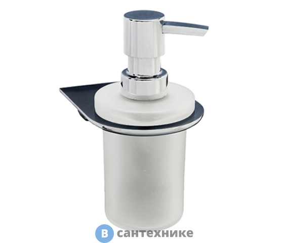 Дозатор для жидкого мыла WasserKRAFT Kammel K-8399 стеклянный, 170 ml металл, хромоникелевое покрытие, матовое стекло