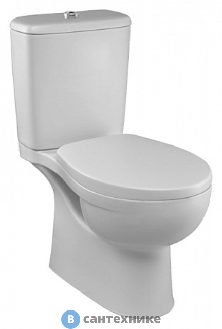 Чаша унитаза Jacob Delafon Patio UJV102-00 с горизонтальным выпуском, безободковый (белый), без бачка