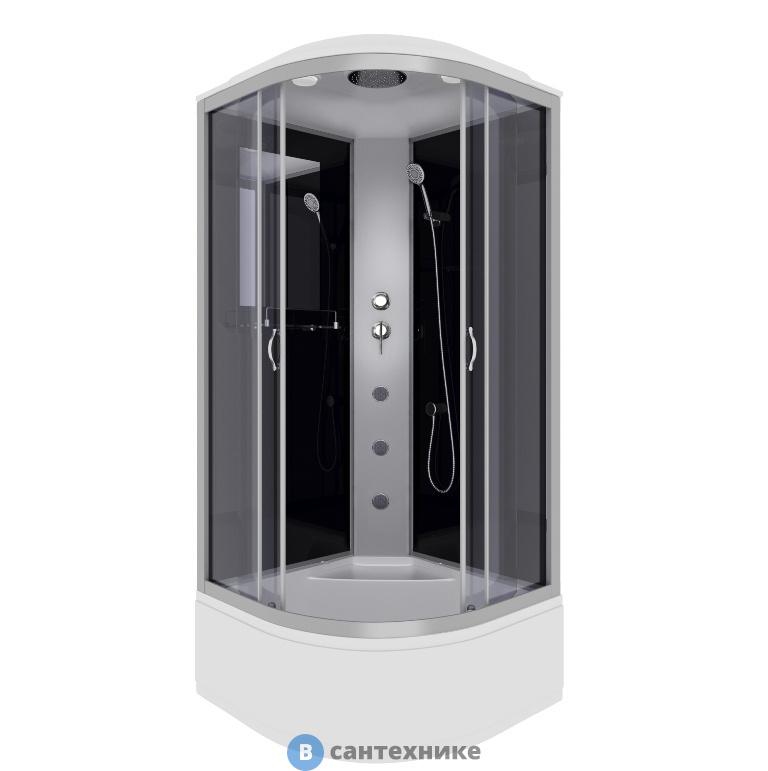 Душевая кабина Niagara NG-2509-14G (1000х1000х2150) высокий поддон, стекло тонированное