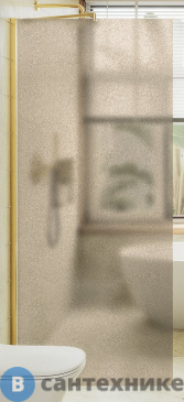 картинка Душевая перегородка в профиле MaybahGlass 1950*790 Стекло 8 мм Бронза матовая (MGD-697-3ш)