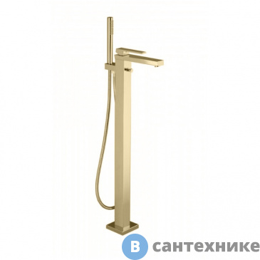 картинка Смеситель Bongio Stelth для ванны напольный 820 мм, с ручным душем и дивертером, золото (01534OR0DEU), без внутренней части 09744