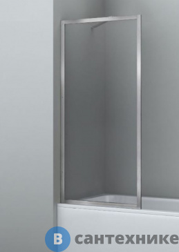 картинка Шторка для ванны WasserKRAFT Abens 20W01-80 Brushed nickel Fixed