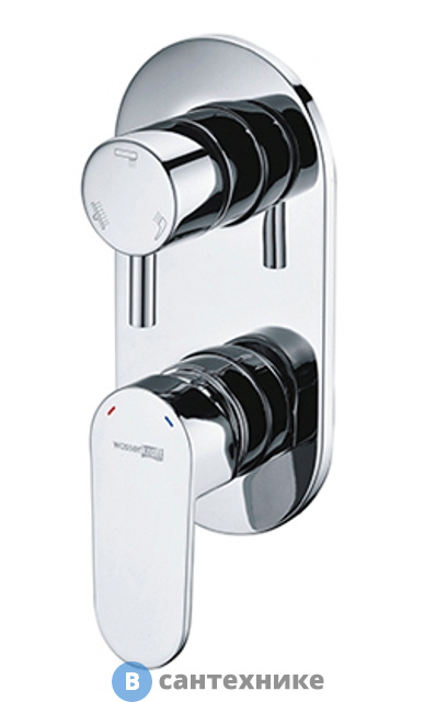 Смеситель WasserKRAFT Dinkel 5871 для ванны и душа латунь, хромоникелевое покрытие