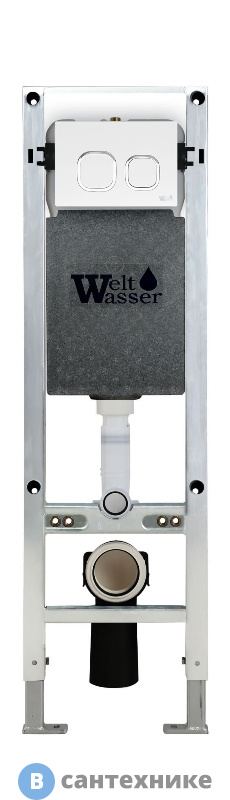 Инсталляция WELTWASSER WW AMBERG 350 ST CR для унитаза, хром клавиша