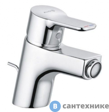 картинка Однорычажный смеситель Kludi PURE&EASY 375330565 на биде, с донн. клапаном