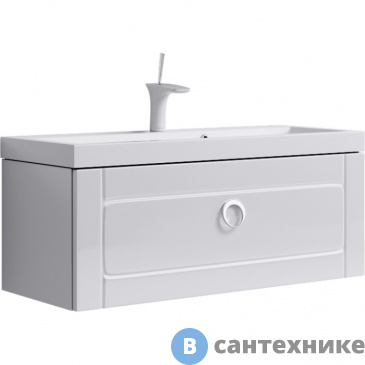 картинка Тумба под раковину Aqwella INFINITY 100 Inf.01.10/001 (подвесная, белый)