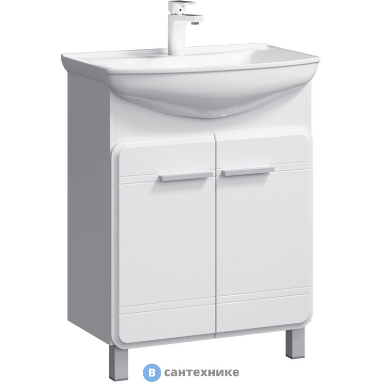 Тумба под раковину Aqwella CORSICA 65,5 Kor.01.06 (напольная, белый)