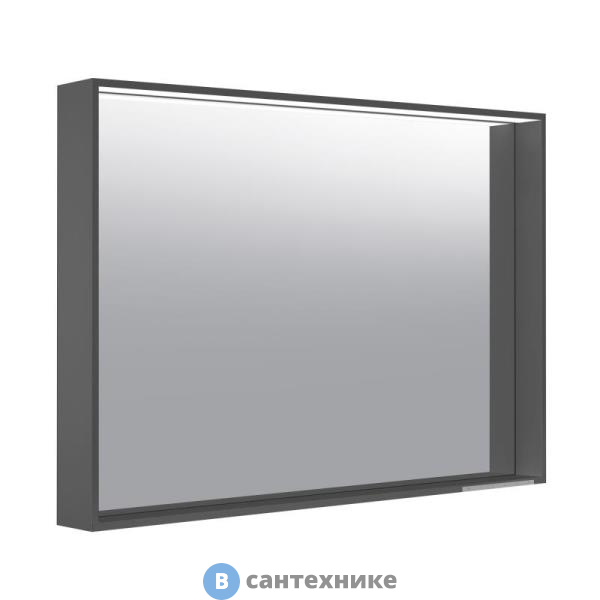 Зеркало Keuco PLAN с подсветкой, с подогревом, 1000x700x105 мм, лакированный алюминий (антрацит) (33098113000)