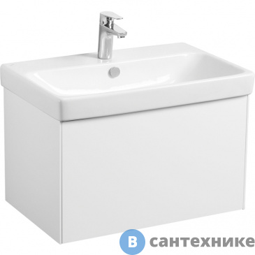 картинка Тумба под раковину Акватон Асти 70 белый матовый/белый глянец (1A263001AX2B0)