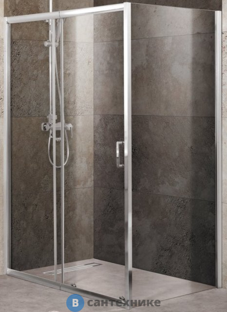 Душевой уголок BelBagno UNIQUE-AH-1-100/115-100-C-Cr 1050х1000x1900, без поддона