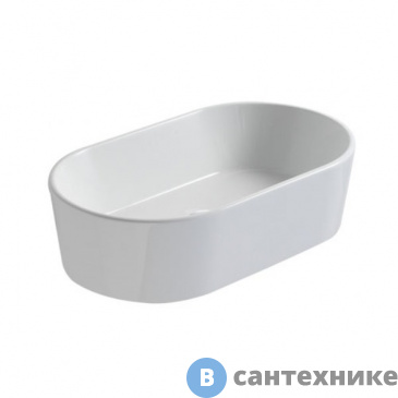 картинка Раковина GLOBO FORTY3 FO061.BI*0 600х350, для установки на столешницу, без отверстий для смесителя, без перелива, белый (FO061.BI)