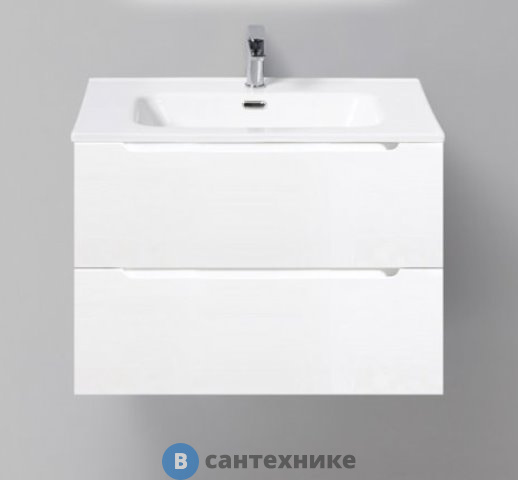 Тумба под раковину BelBagno 71 см ETNA-700-2C-SO-BO-P подвесная с двумя выкатными ящиками Bianco Opaco