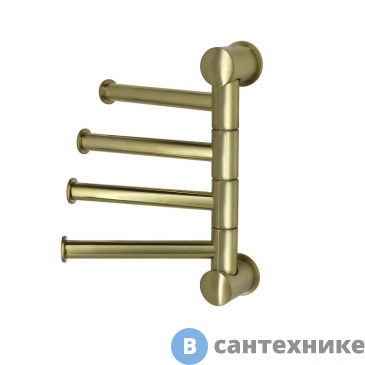 картинка Держатель WasserKRAFT K-1054BRUSHED GOLD полотенец четверной
