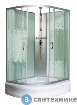 картинка Душевая кабина МОНОМАХ Б/К 110/80/24 МЗ R б/крыши, 1100*800*2060, асимметричная (10000005810)