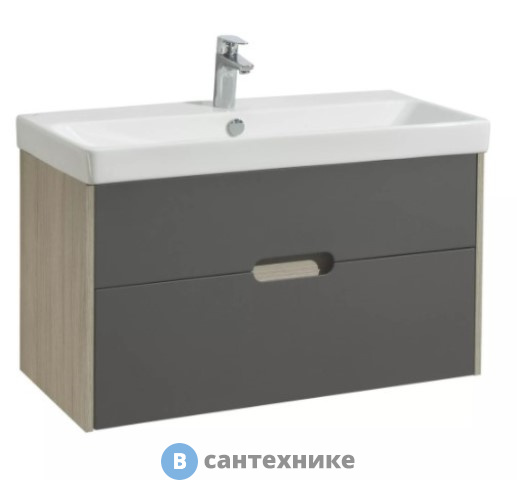 Тумба под раковину Акватон Оливия 90 Грей/Дуб Ойстер (1A254401OLUG0)