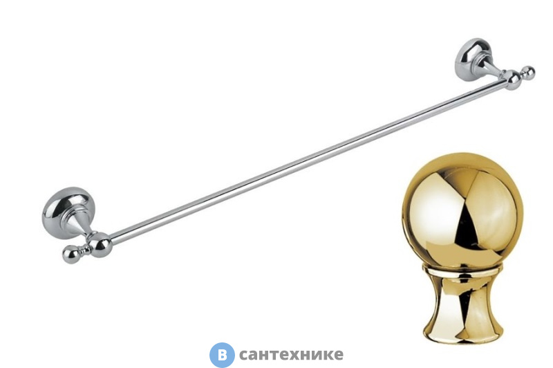 Полотенцедержатель Cezares APHRODITE-TH05-03/24-M 400x90, золото 24 карат