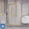 картинка Душевое ограждение Grossman Cosmo 300.K33.02.1010.32.00 (100х100х195) квадрат, раздвижная, золото сатин, стекло прозрачное