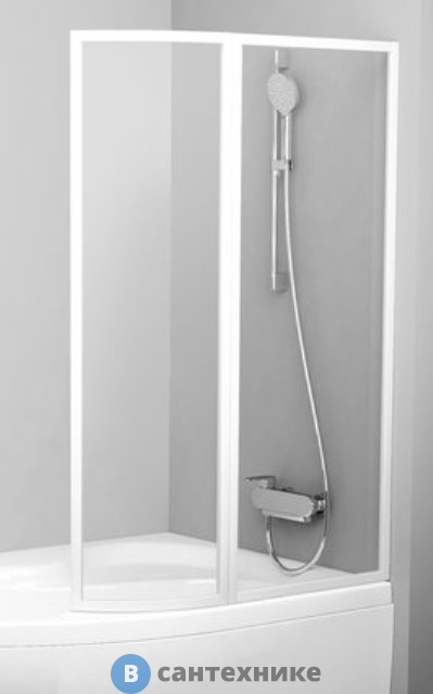 Шторка на ванну Ravak Supernova VSK2 ROSA 140 R Транспарент (76P70100Z1)