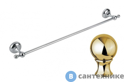 картинка Полотенцедержатель Cezares APHRODITE-TH05-03/24-M 400x90, золото 24 карат