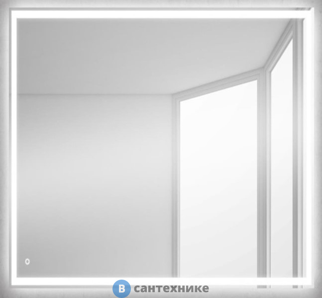 Зеркало BelBagno SPC-GRT-750-800-LED-TCH с встроенным светильником и сенсорным выключателем 750x30x800