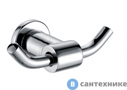 картинка Крючок AZARIO FORNY двойной, хром (AZ-88305)