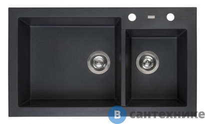 картинка Кухонная мойка Reginox Amsterdam 25 Black Silvery 3,5" (R31087)
