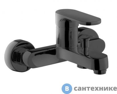 картинка Смеситель AZARIO VIANO AZ-158305024 для ванны с коротким изливом, чёрный матовый
