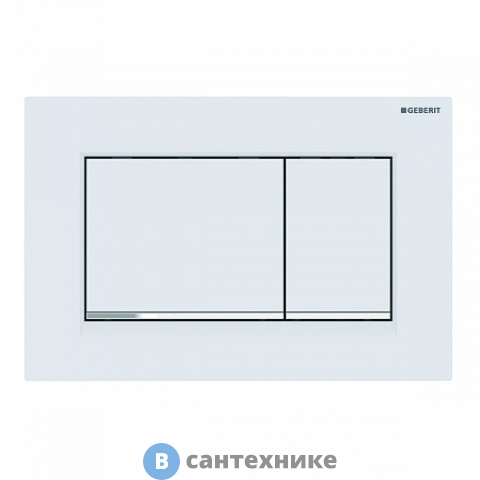 Кнопка смыва Geberit 115.883.JT.1 SIGMA30 с легк. покрытием (белый матовый/хром глянцевый/белый матовый)