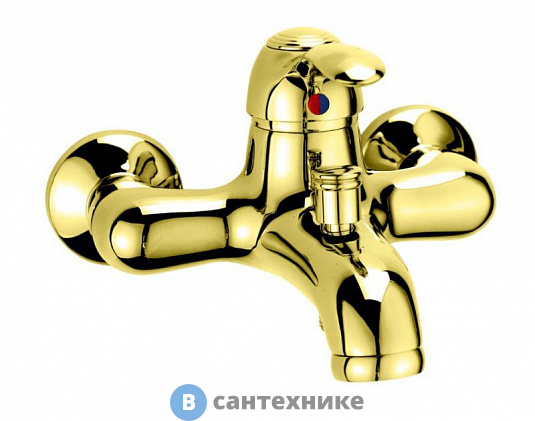 Смеситель Cezares LIRA-C-VDM1-03 для ванны и душа, золото