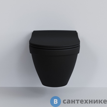картинка Унитаз подвесной Ambassador Nord 133T20201 (535*385*360) чёрный матовый