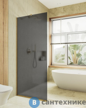 картинка Душевая перегородка в профиле MaybahGlass 1950*890 стекло 8 мм графит матовый (MGD-694-3у)