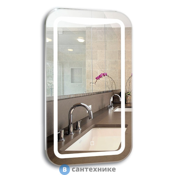 Зеркало AZARIO Турин 400*700 сенсор выкл (LED-00002501)