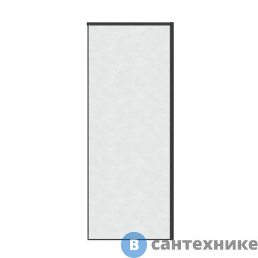 картинка Боковая стенка Grossman Galaxy 200.K33.01.80.21.02 (80*195) черный матовый, стекло шиншилла