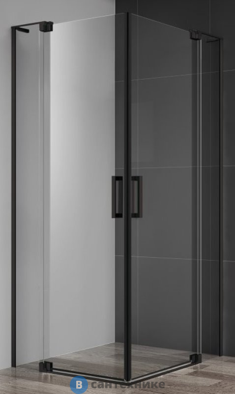 Душевой уголок Cezares SLIDER-AH-2-90/100-100/110-C-NERO без поддона