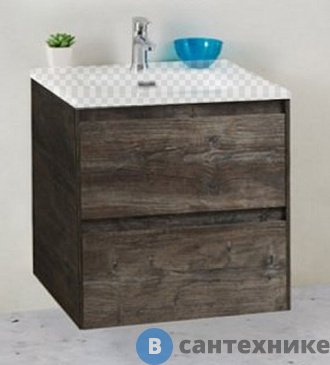 картинка Тумба под раковину BelBagno 51 см KRAFT 39-500/390-2C-SO-PP подвесная с двумя выкатными ящиками, Pino Pasadena