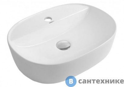 картинка Раковина Aquanet LAKE-2 керамическая накладная 500*380*120 (211287)