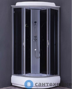 картинка Душевая кабина Loranto CS-6690-25 G 90*90*215 чёрная