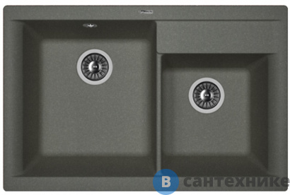 картинка Кухонная мойка FLORENTINA Касси 780, чёрный FG (20.230.E0780.102)