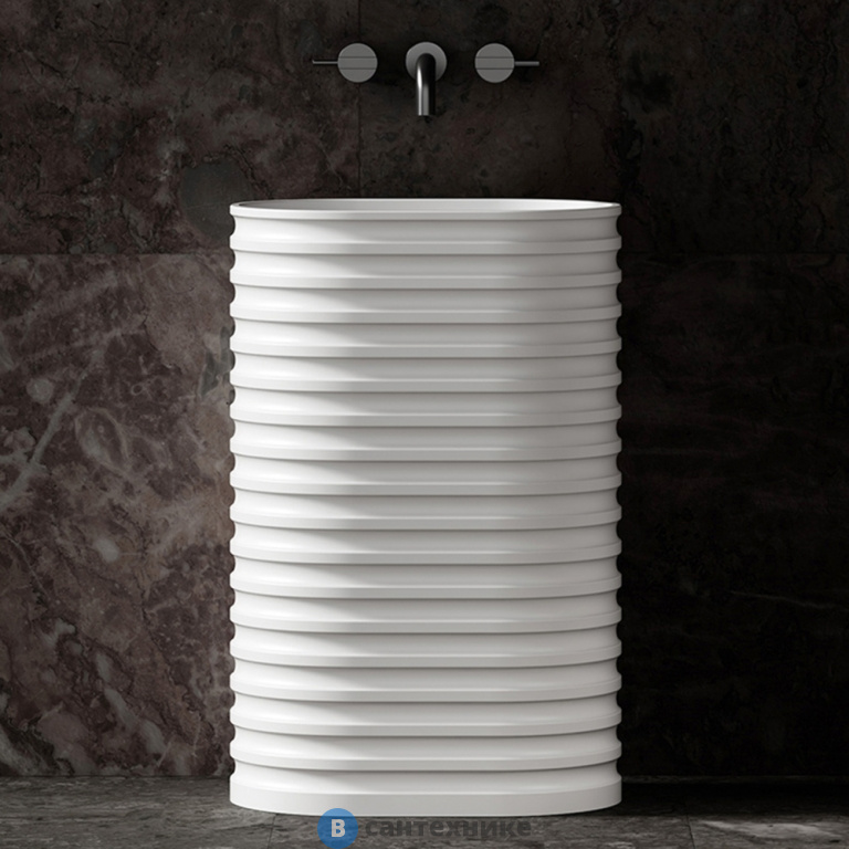 Раковина ABBER Stein AS2550 отдельностоящая белая матовая