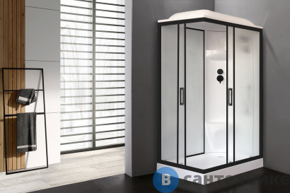 картинка Душевая кабина Royal Bath RB 8120HP6-WC-BL 1200x800x2170 R (белое/матовое) (RB8120HP6-WC-BL-R)