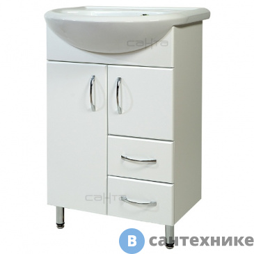 картинка Тумба под раковину СанТа Уют-55 2 ящ. Ум. Уют-55 (201088)