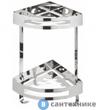 картинка Полка AZARIO AZ-160-2 угловая двухэтажная, хром